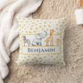 Boys Cute Oerwoud Safari Baby Animals Kussen (Deken)
