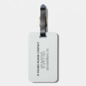 Boys Cute Oerwoud Tiger en Name Kinder Bagagelabel (Achterkant verticaal)