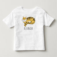 Boys Cute Oerwoud Tiger met naam