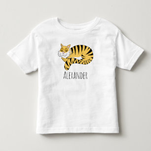 Boys Cute Oerwoud Tiger met naam Kinder Shirts