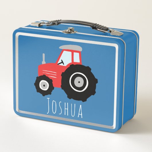 Boys Cute Red Boerderij Tractor Kinder (Voorkant)