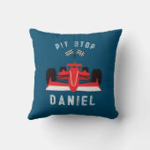 Boys Cute Red Racing Car Kussen (Achterkant)