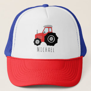 Boys Cute Red Tractor Boerderij en Kinderen Trucker Pet