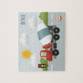 Boys Cute Road Construction Cartoon Kinder Legpuzzel (Verticaal)