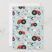 Boys Cute Rustic Boerderij Red Tractor Baby shower Kaart (Achterkant)
