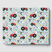 Boys Cute Rustige Farm Animals Tractor Baby shower Gastenboek (Achterkant)
