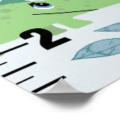 Boys Cute Safari Animals Elephant Growth Grafiek Poster (Hoek)