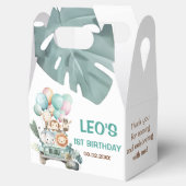 Boys Cute Safari Birthday  Bedankdoosjes (Geopend)