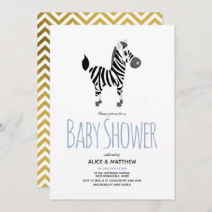 Boys Cute Safari Oerwoud Zebra Baby shower Kaart