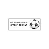 Boys Cute Sports Soccer Kinder School Bookplate Zelfinktende Stempel (Design)