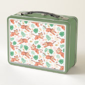 Boys Cute Tiger Wild Oerwoud Safari, met naam Kind (Achterkant)