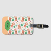 Boys Cute Tiger Wild Oerwoud Safari, met naam Kind Bagagelabel (Voorkant (horizontaal))