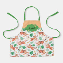 Boys Cute Tiger Wild Oerwoud Safari, met naam Kind