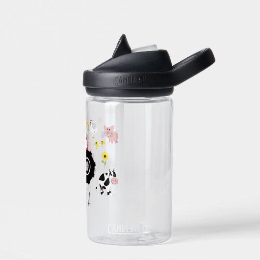 Boys Cute Tractor Kinder School Water Bottle Waterfles (Links)