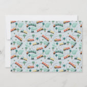 Boys Cute Train Photo Birthday Bedankkaart (Achterkant)