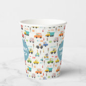 Boys Cute Transport Car Pattern Kinderen Birthday Papieren Bekers (Rechts)