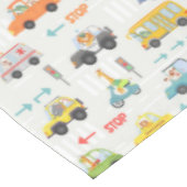 Boys Cute Transport Car Pattern Kinderen Birthday Tafelkleed (Gekanteld)