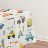 Boys Cute Transport Car Pattern Kinderen Birthday Tafelkleed (Voorbeeld)