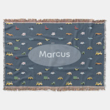 Boys Cute Transport Car Pattern monogram Kids