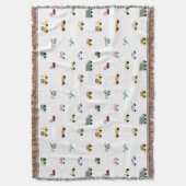 Boys Cute Transport Car Pattern Monogram Name Kids Deken (Voorkant Verticaal)