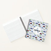 Boys Cute Transport Pattern en Name Kinder Monogra Notitieboek (Binnen)