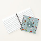 Boys Cute Transport Pattern en Name Kinder Monogra Notitieboek (Binnen)
