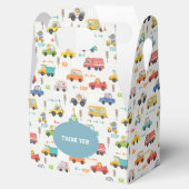 Boys Cute Transport Vehicle Patroon Birthday Bedankdoosjes (Geopend)