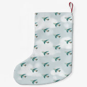 Boys Cute Travel Blue Airplane Kinder Kleine Kerstsok (Achterkant)