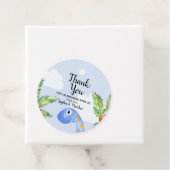 Boys Cute Waterverf Dinosaur Oerwoud Baby shower Bedankjes Labels (In situ)