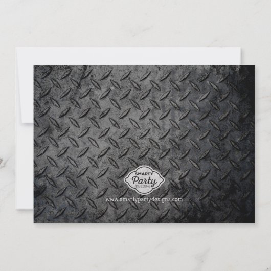 Boys Dart Label Birthday Party Kaart (Achterkant)