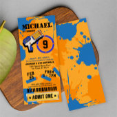 Boys Dart Pistool Party Birthday Invitation Kaart