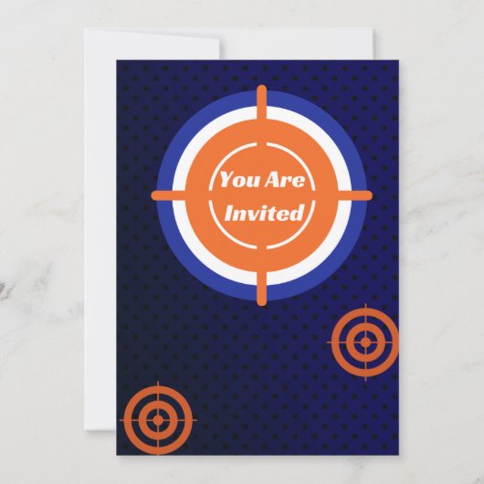 Boys Dart Pistool Verjaardagsfeestuitnodiging Kaart (Achterkant)