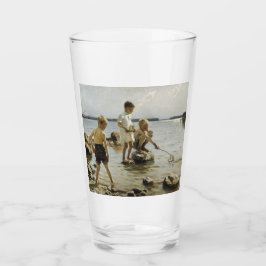 Boys die op de kust spelen (door Albert Edelfelt) Glas