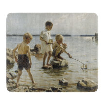 Boys die op de kust spelen (door Albert Edelfelt)