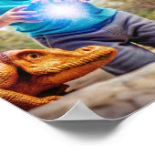 Boy's Dinosaur Adventure - Openluchtverkenning Poster (Hoek)
