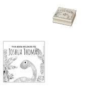 Boys Dit boek behoort tot de blauwe dinosaurus en Rubberstempel (Gestempeld)