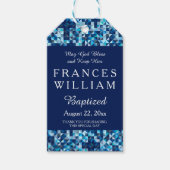 Boy's doop doop Geometrisch kruis Cadeaulabel (Voorkant)