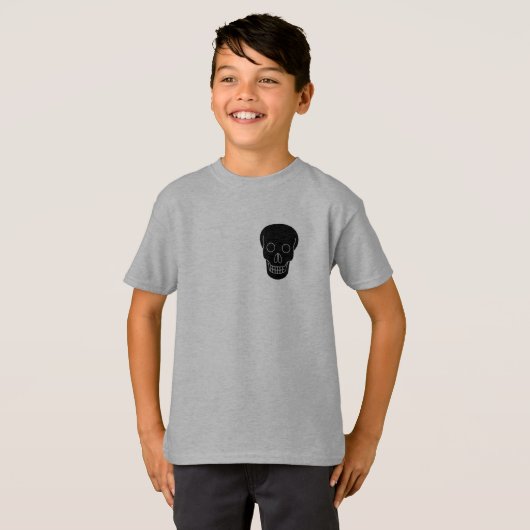 Boys' Dr Silver Skull T-Shirt (Voorkant volledig)