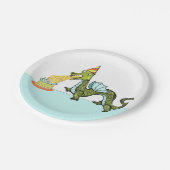 Boys Dragon Birthday Party Papieren Bordje (Gekanteld)
