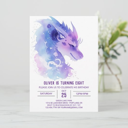 Boy's Dragon Quest: Verjaardag Kaart (Staand voorkant)