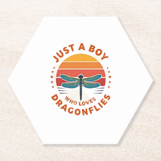 Boys Dragonfly Kartonnen Onderzetters (Voorkant)