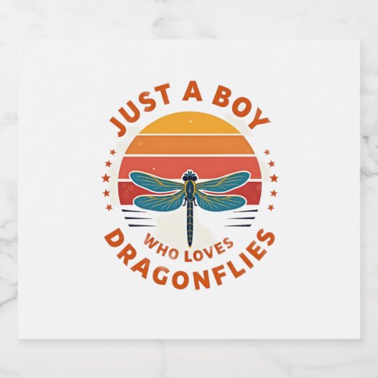 Boys Dragonfly Sparkling Wijnetiket (Enkel label)