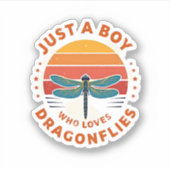 Boys Dragonfly Sticker (Voorkant)
