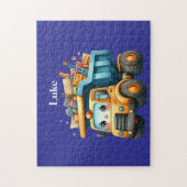 Boy's Dump truck Legpuzzel (Verticaal)