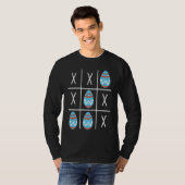 Boys Easter Eggs Tic Tac Toe XO XO 2023 Easter T-shirt (Voorkant volledig)