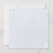 Boys Elegant Baby Blue Rosary Christening Kaart (Achterkant)