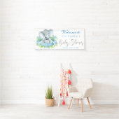 Boys Elephant Baby shower Banners (Insitu)