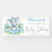 Boys Elephant Baby shower Banners (Horizontaal)