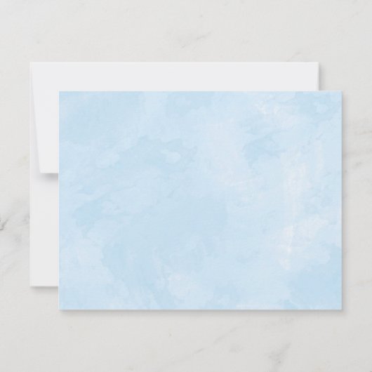 Boy's Elephant Baby shower Response Kaart (Achterkant)