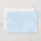 Boy's Elephant Waterverf Bloemen Baby shower RSVP Kaartje (Achterkant)